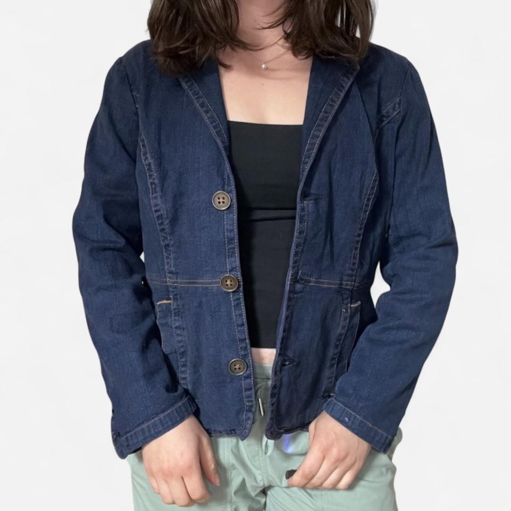 Rustic Denim Blazer Jacket